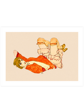 Egon Schiele Wally with a Red Blouse - Art Print